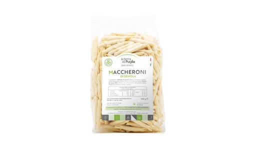 Maccheroni Semolina (500gr), La Terra di Puglia