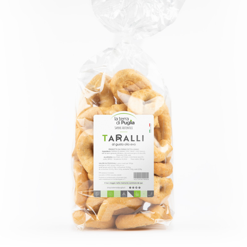 Taralli With Extra Virgin Olive Oil (300gr), La Terra di Puglia