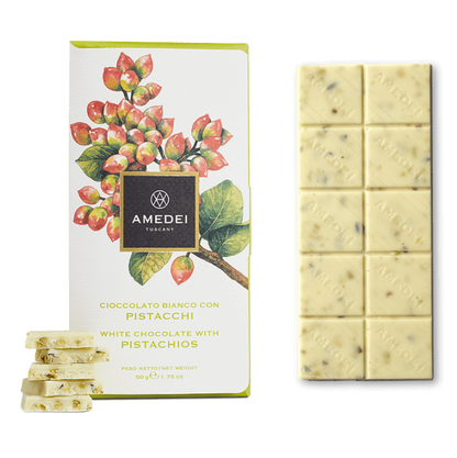 White Chocolate with Tuscan Pistacchio (50gr), Amedei