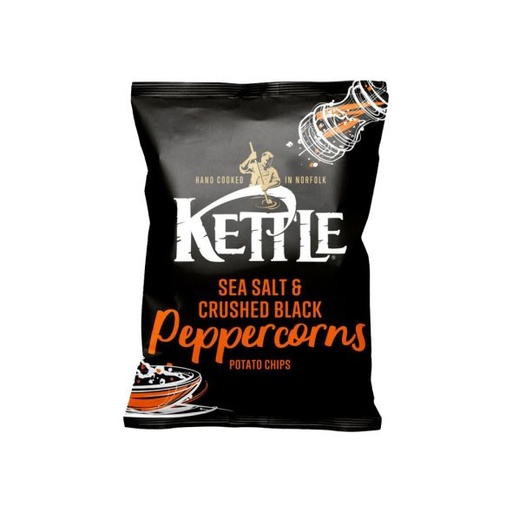 Black Pepper & Sea Salt Crisps, Kettle (130g)